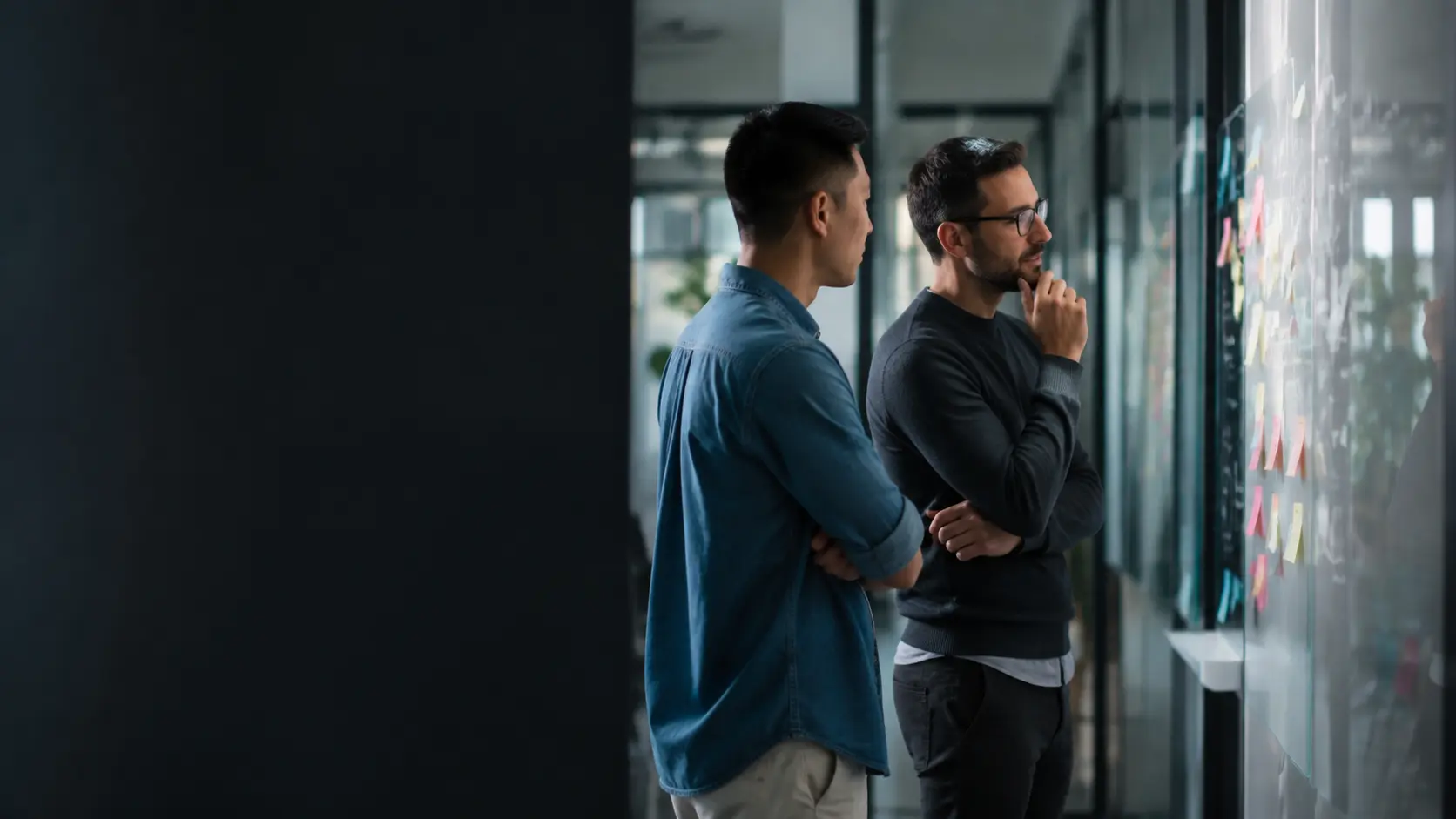 Illustrative software architects discussing an integration plan