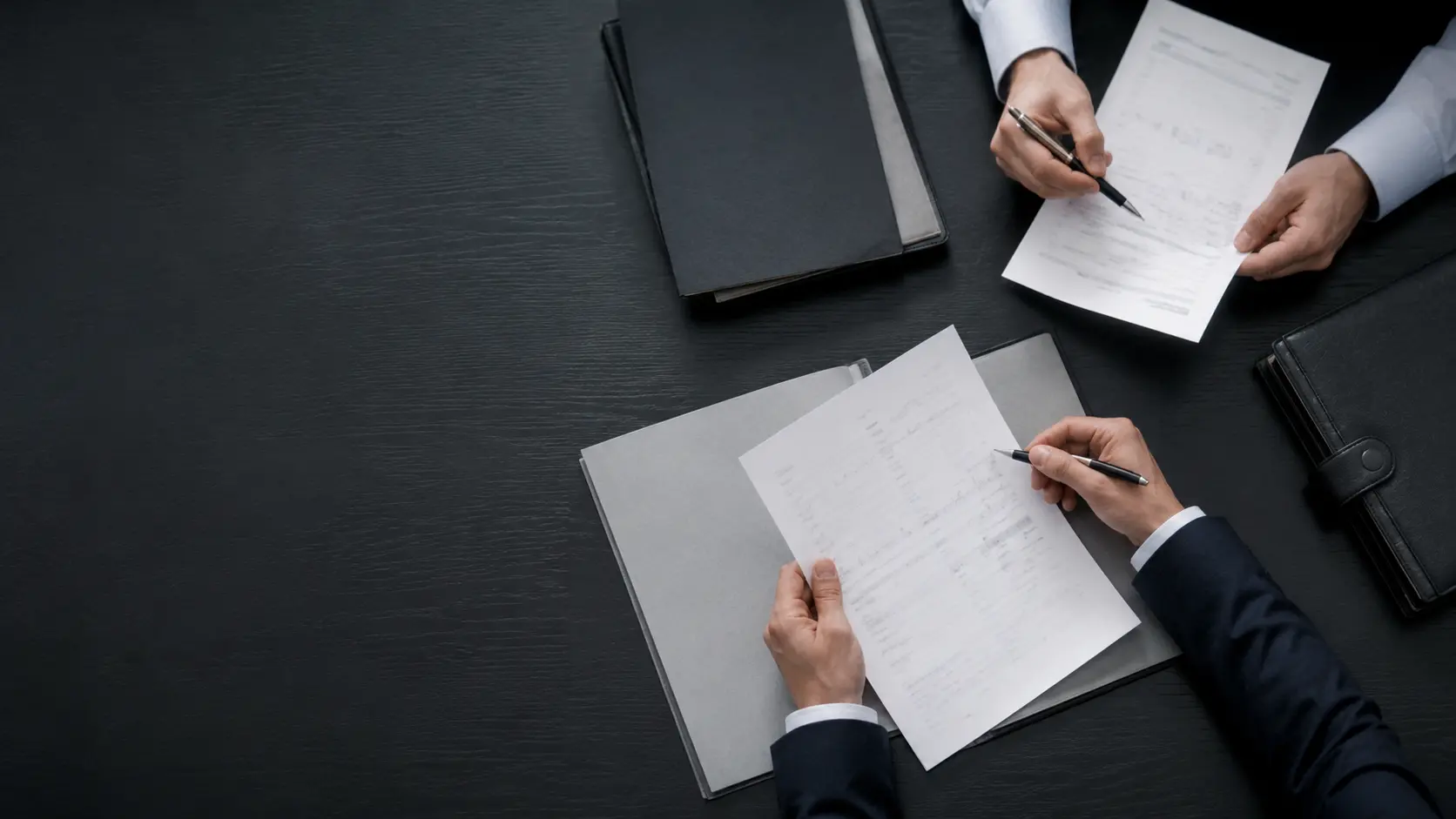 Illustrative business documents organized for merchant review